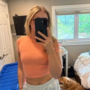 Women's Peach Crop Top